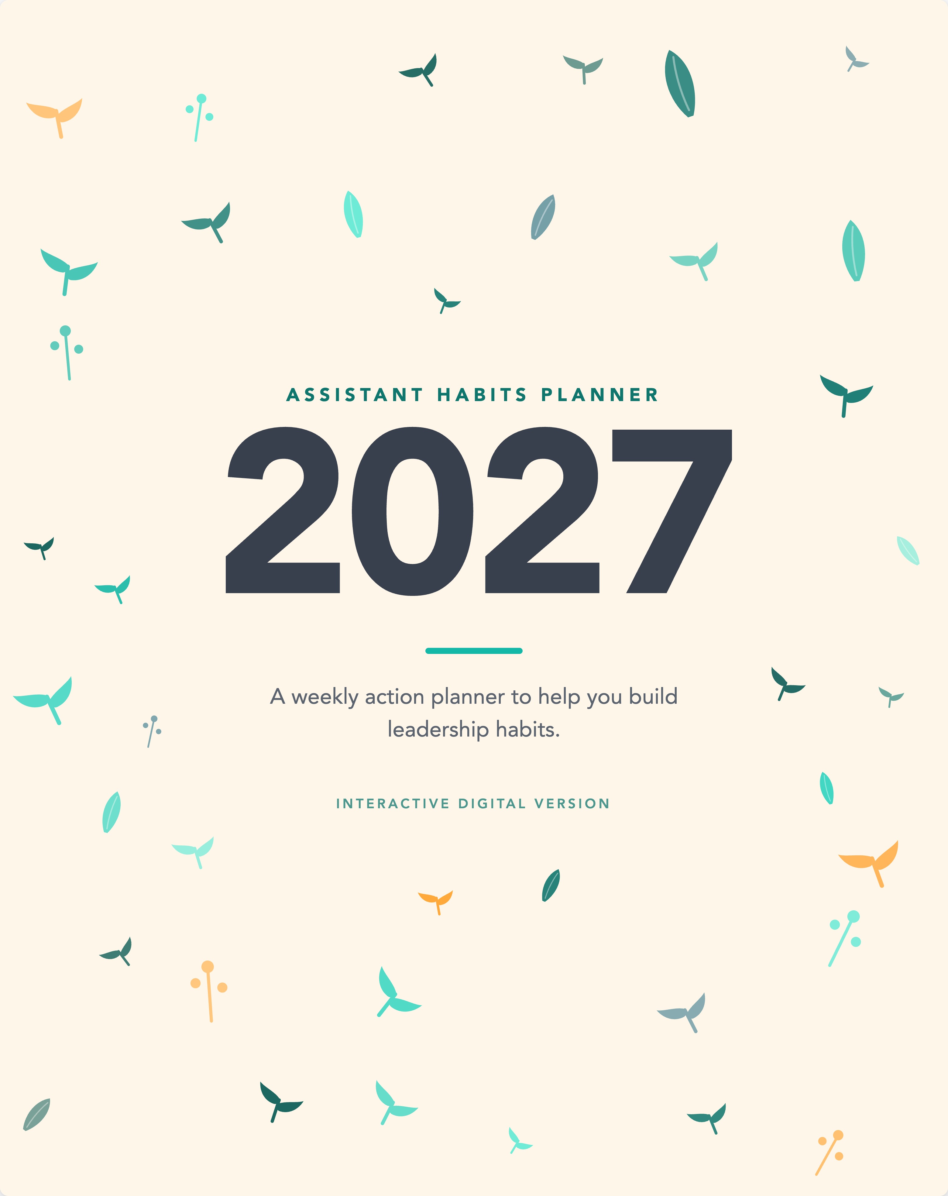 Assistant Habits Weekly Planner – Interactive Digital cover